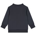 Younger Boys Navy Blue Logo Sweatshirt, 1, hi-res