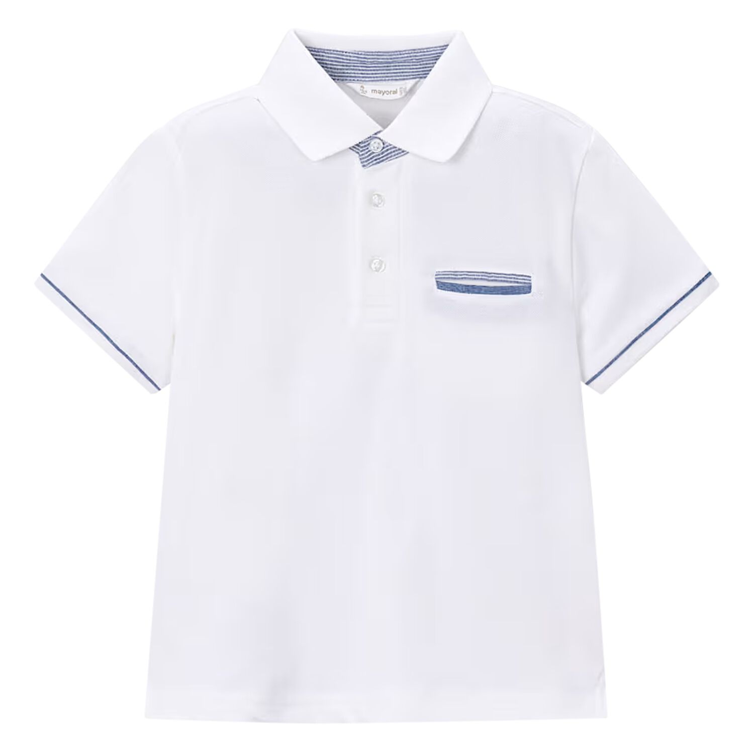 Boys White Polo Shirt, 2, hi-res