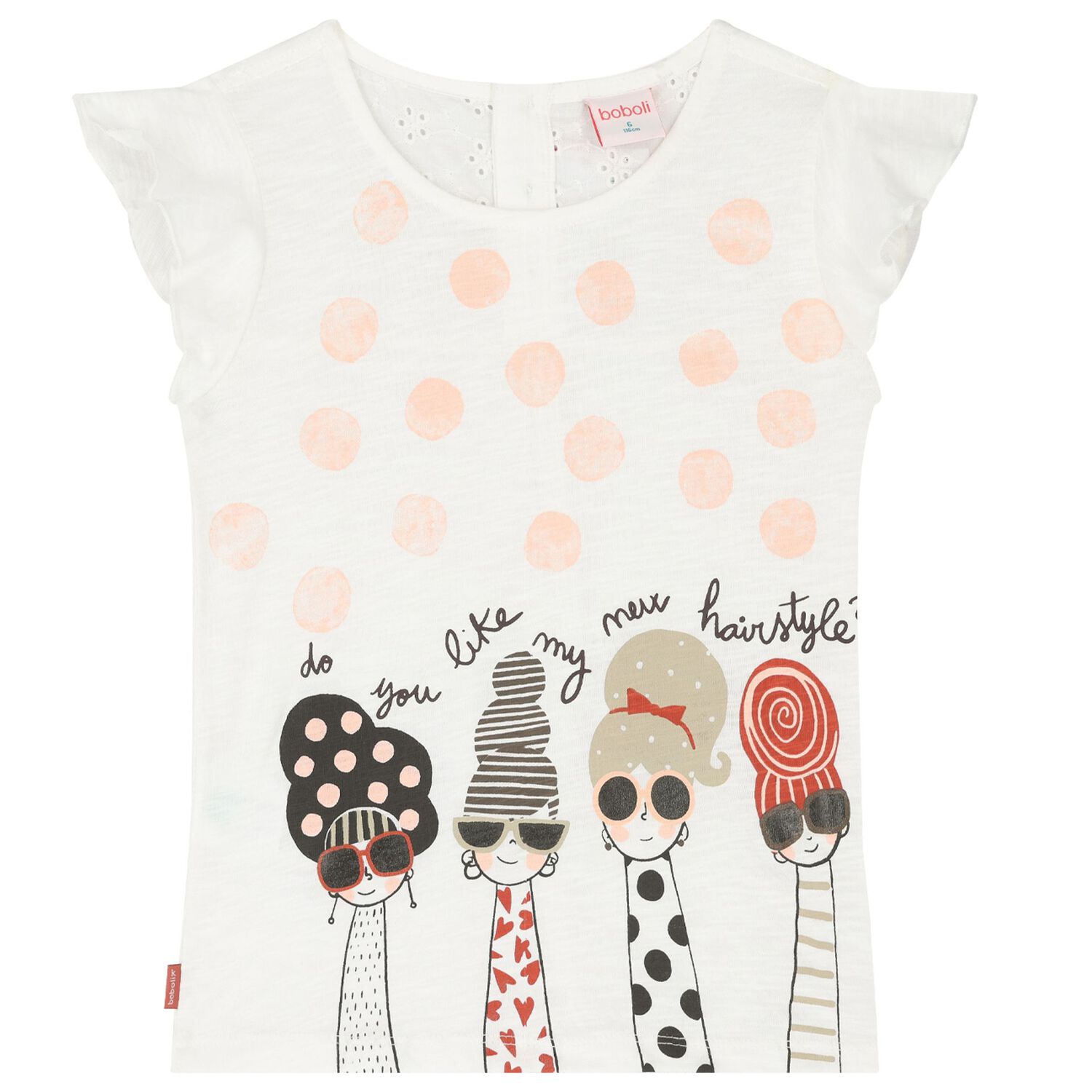 Girls Ivory & Red Shorts Set, 1, hi-res image number null