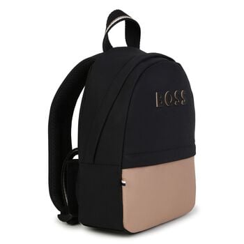 Black & Beige Logo Backpack ( 27CM )