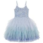 Girls Blue Sequin Tulle Dress, 1, hi-res