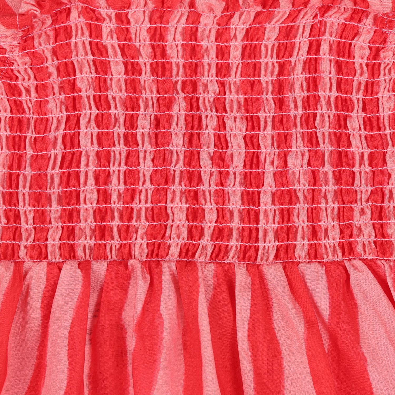Girls Pink Striped Smocked Dress Set, 3, hi-res