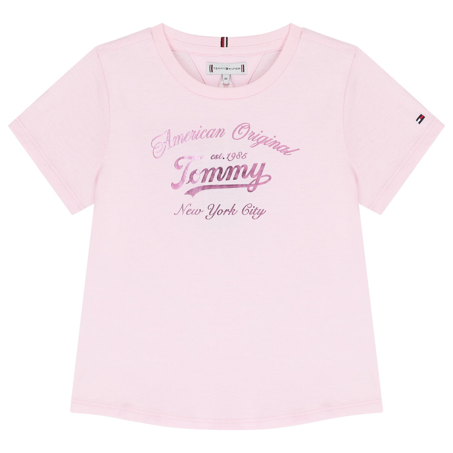 Girls Pink Logo T-Shirt, 2, hi-res image number null