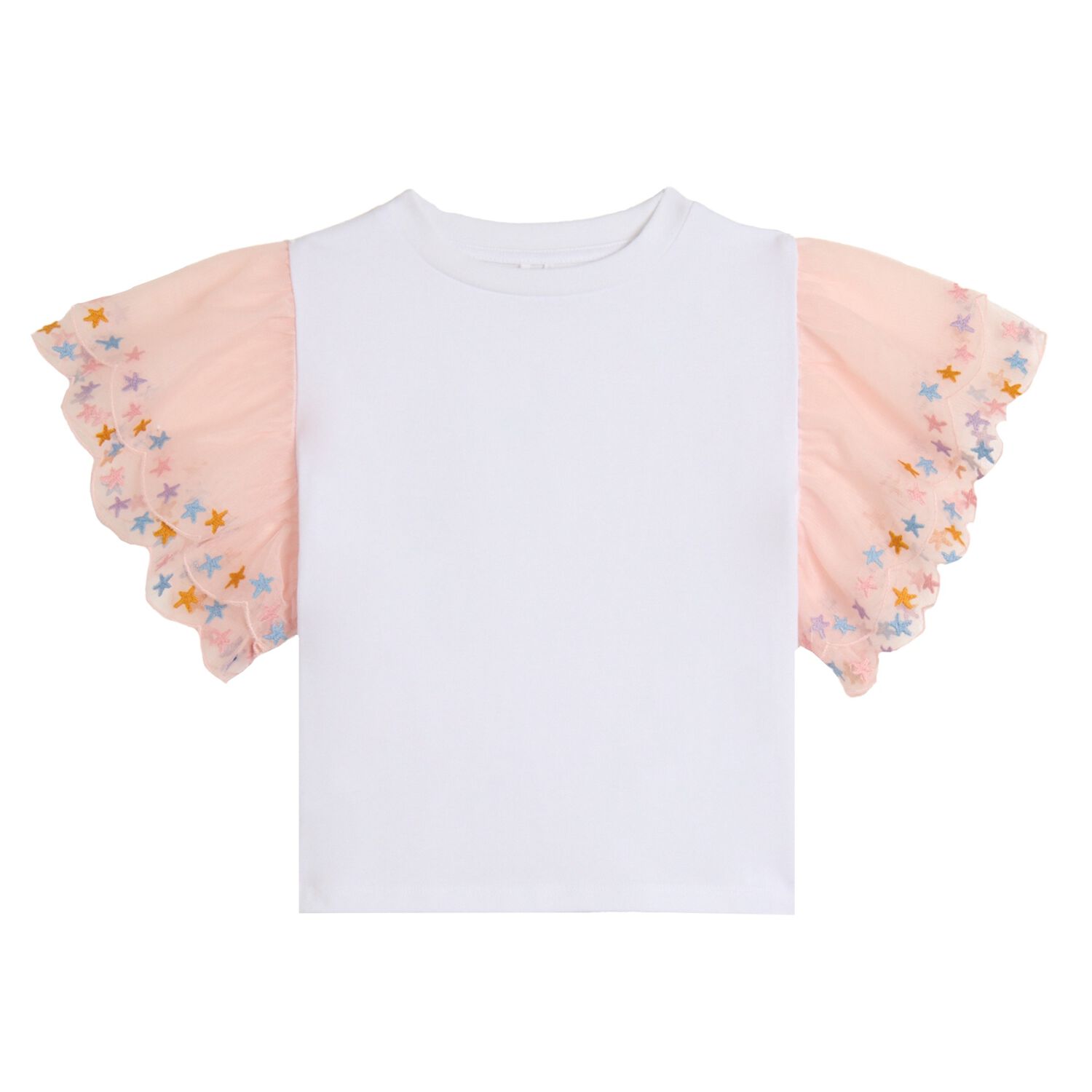 Girls White & Pink T-Shirt, 1, hi-res