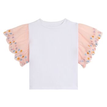 Girls White & Pink T-Shirt