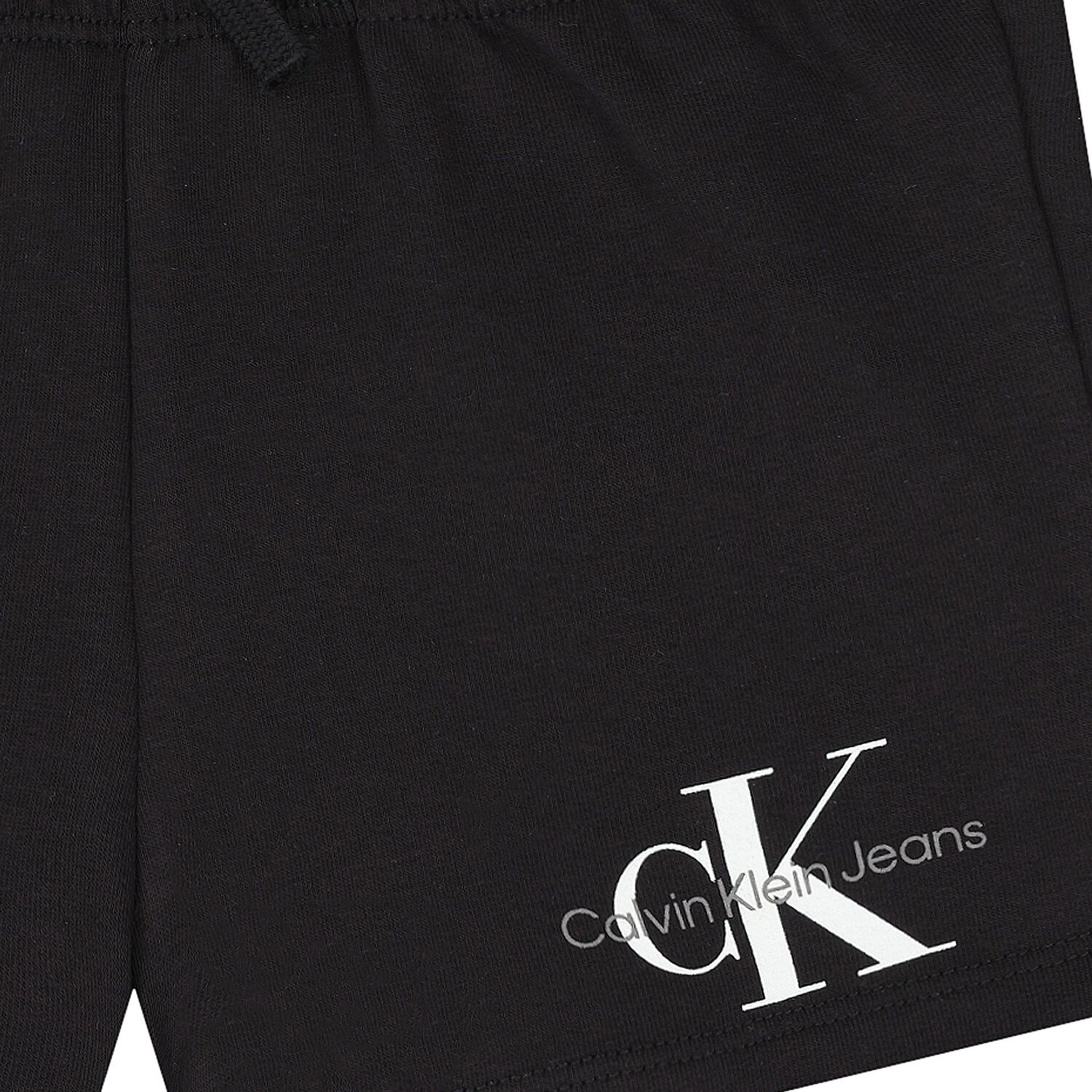 Younger Boys Black Monogram Logo Shorts, 1, hi-res image number null