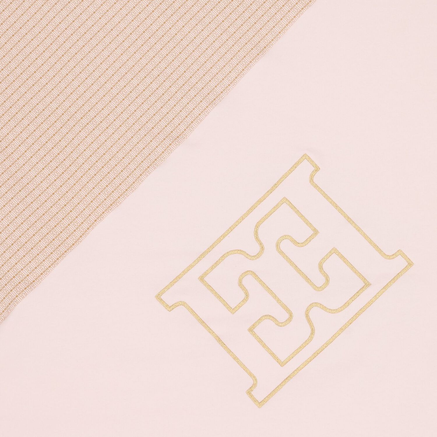 Baby Girls Pink & Gold Logo Blanket, 2, hi-res