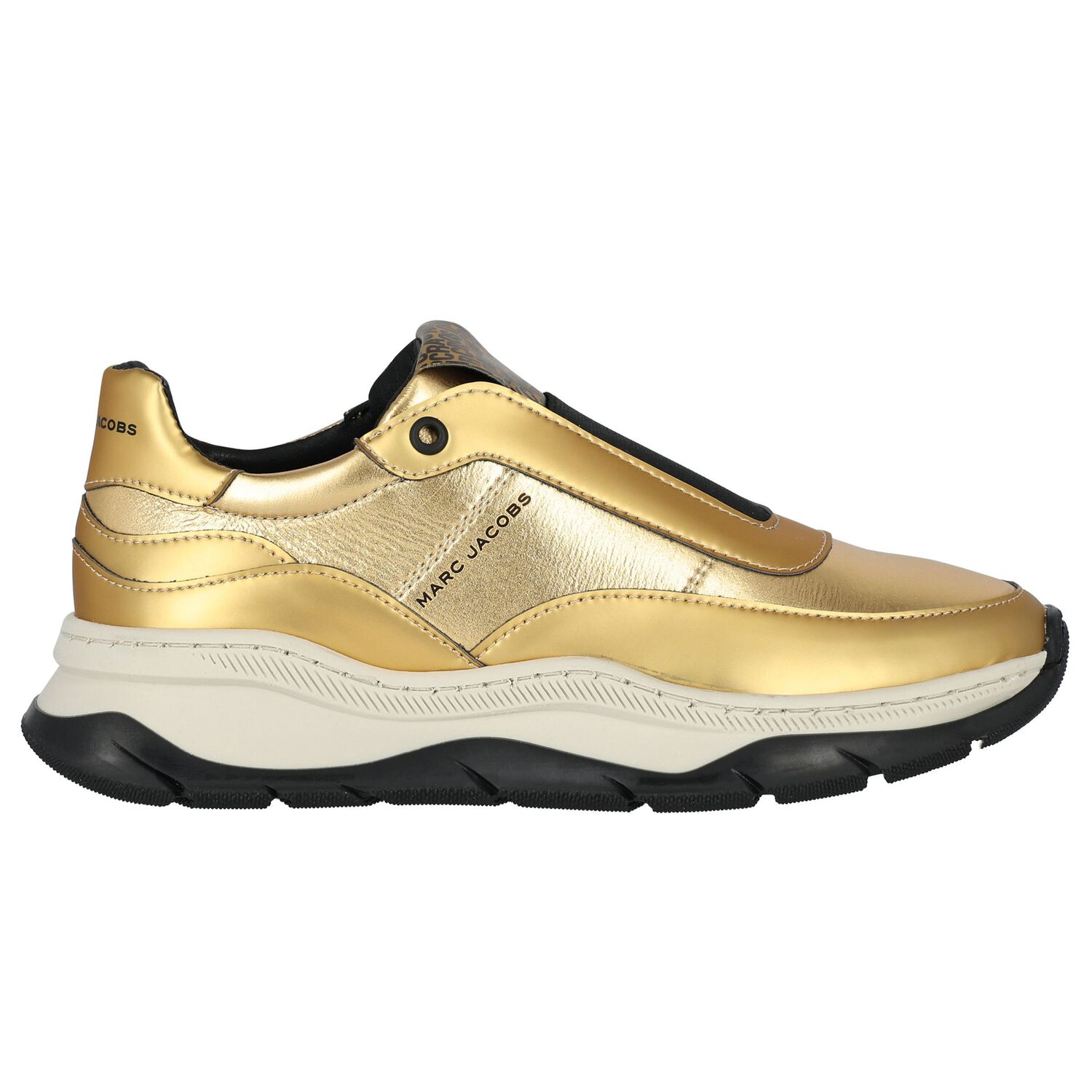 Girls Gold Logo Trainers, 1, hi-res image number null