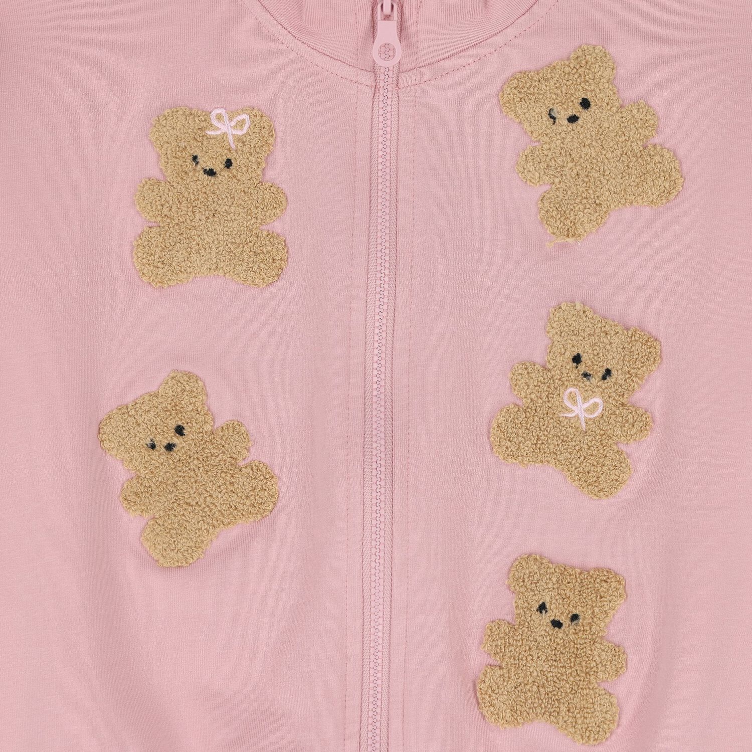 Girls Pink Teddy Bear Tracksuit, 1, hi-res