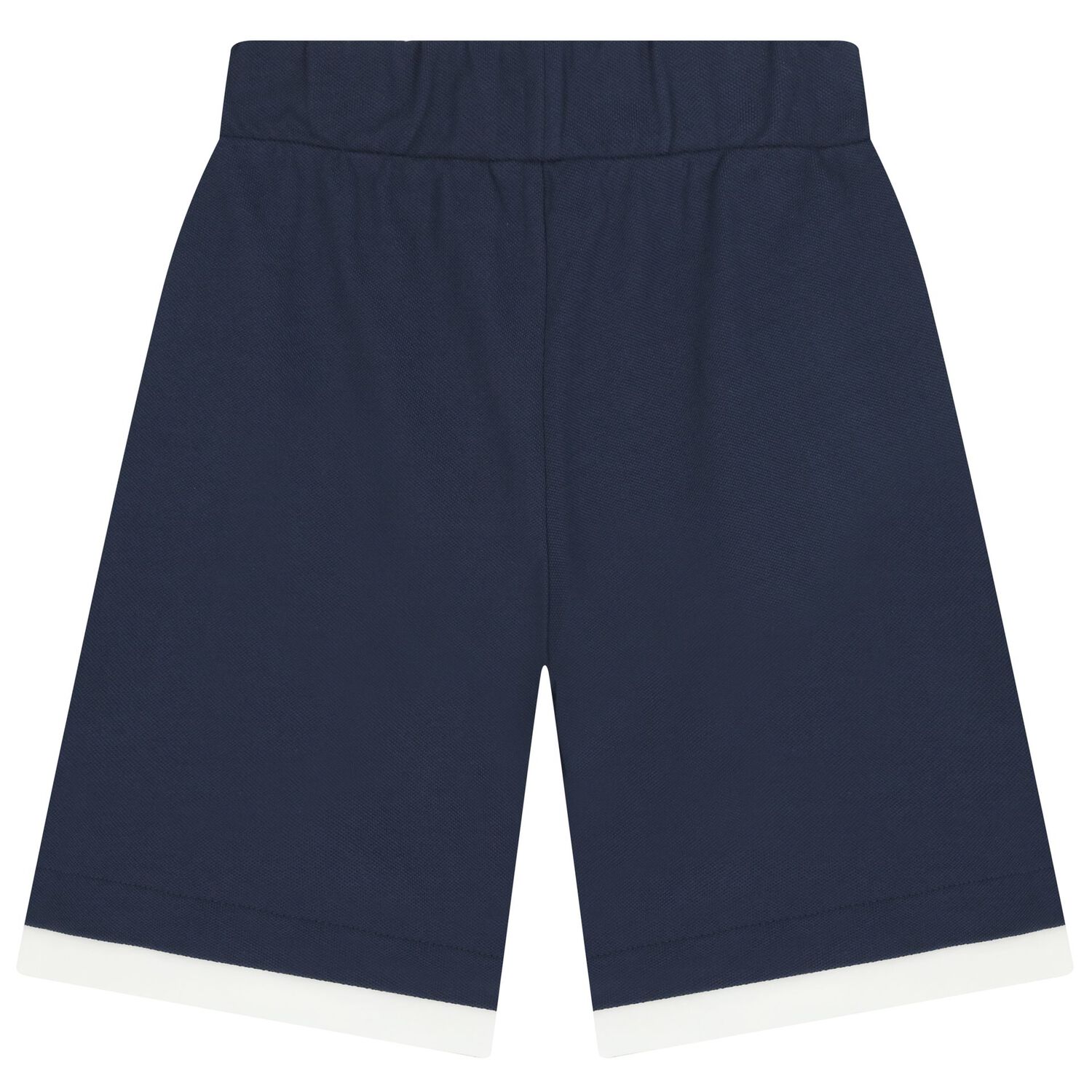 Boys Navy Blue Logo Shorts, 1, hi-res