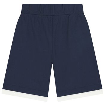 Boys Navy Blue Logo Shorts