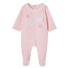 Baby Girls Pink Floral Babygrow, 1, hi-res