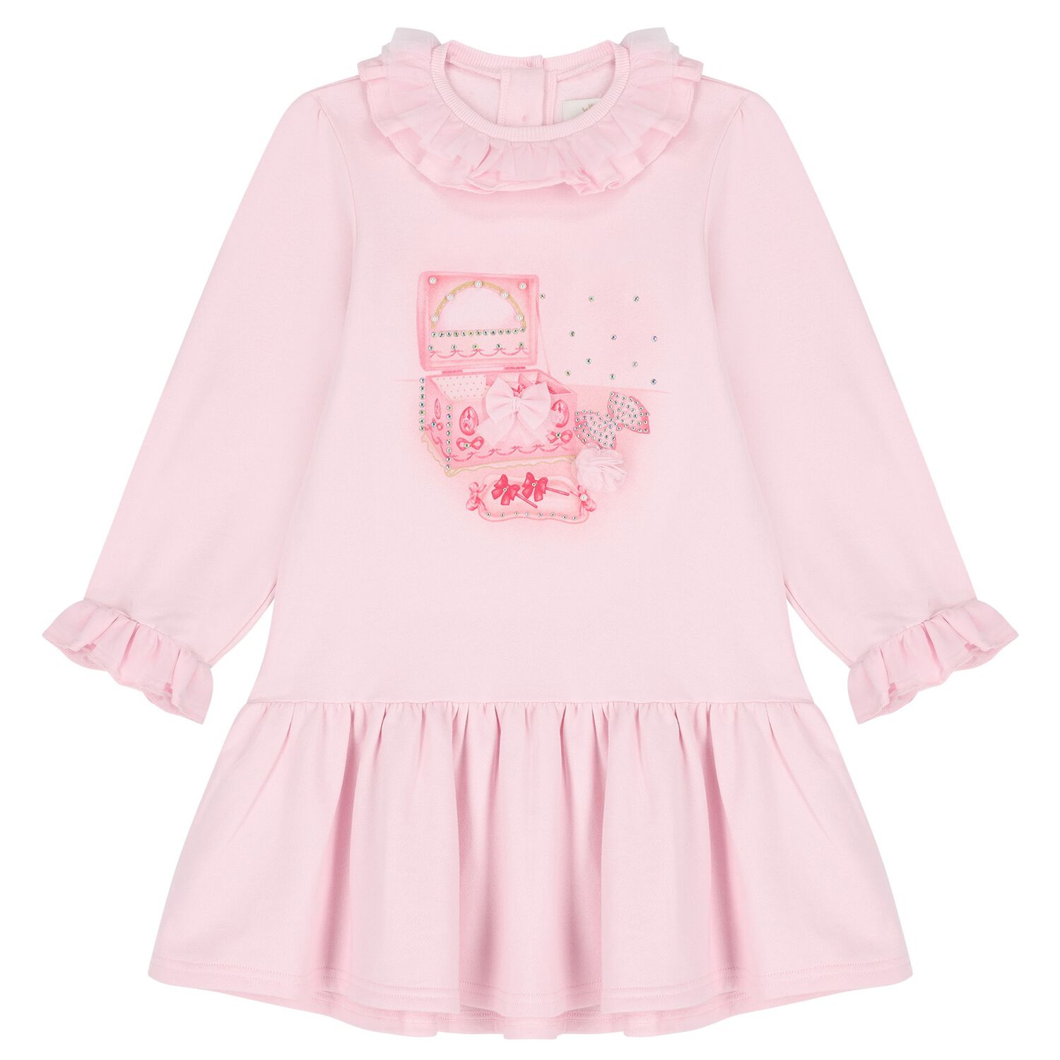 Girls Pink Jewellery Box Dress, 2, hi-res