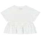 Girls White Zigzag T-Shirt, 1, hi-res