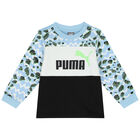 Younger Boys Blue, White & Black Logo Tracksuit, 1, hi-res