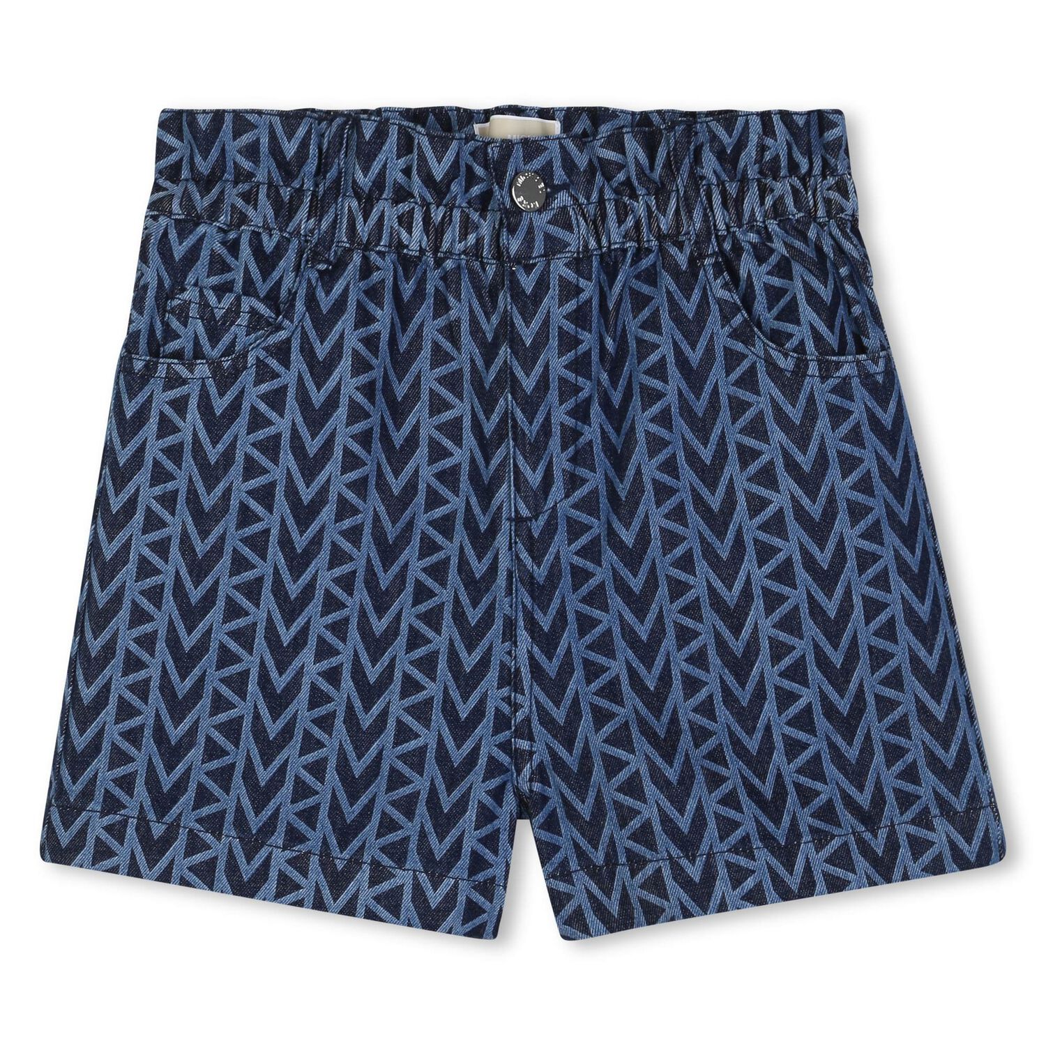 Girls Blue Logo Shorts, 1, hi-res