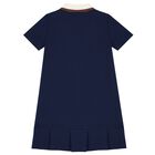 Girls Navy & Red Logo Polo Dress, 1, hi-res