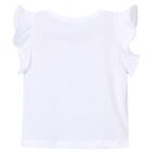 Girls White T-Shirt, 1, hi-res