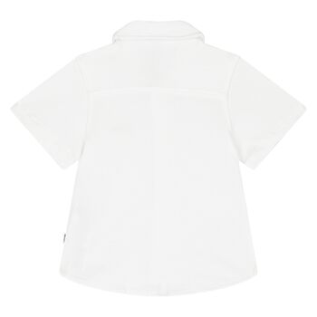 Younger Boys White Logo Shirt