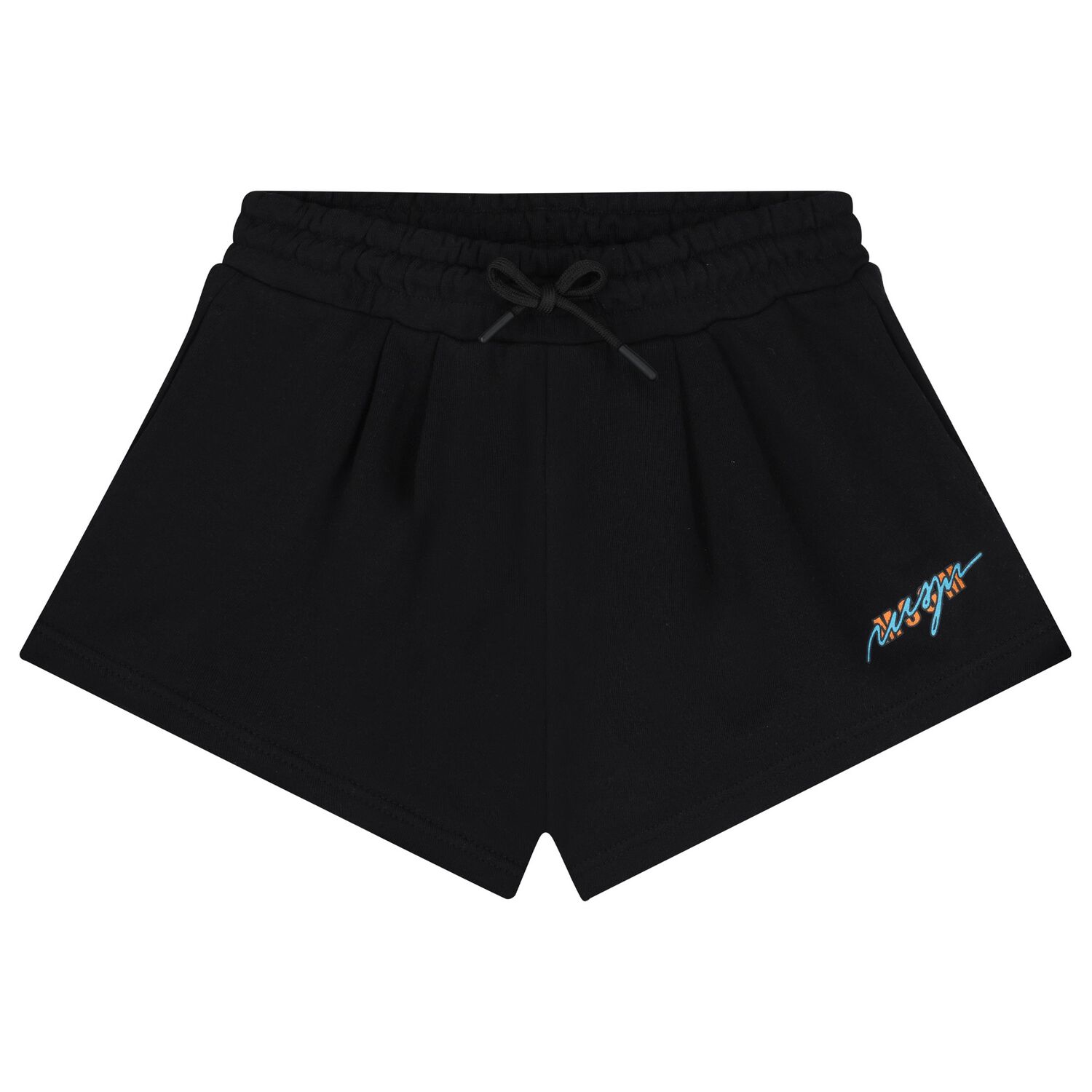 Girls Black Logo Shorts, 1, hi-res