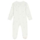Baby Boys White & Blue Babygrows ( 4 Pack ), 1, hi-res