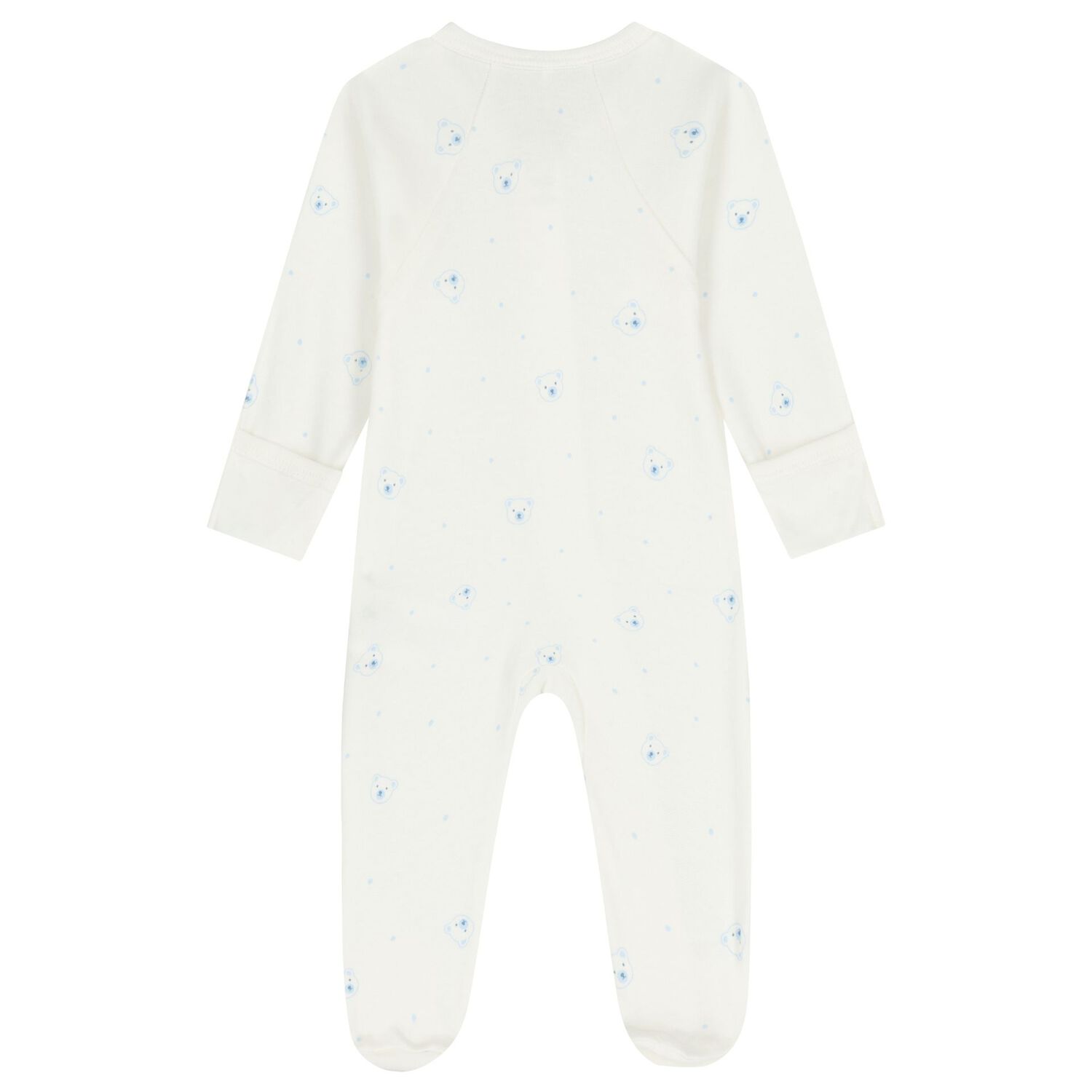 Baby Boys White & Blue Babygrows ( 4 Pack ), 1, hi-res image number null