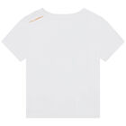 Boys White Logo T-Shirt, 1, hi-res