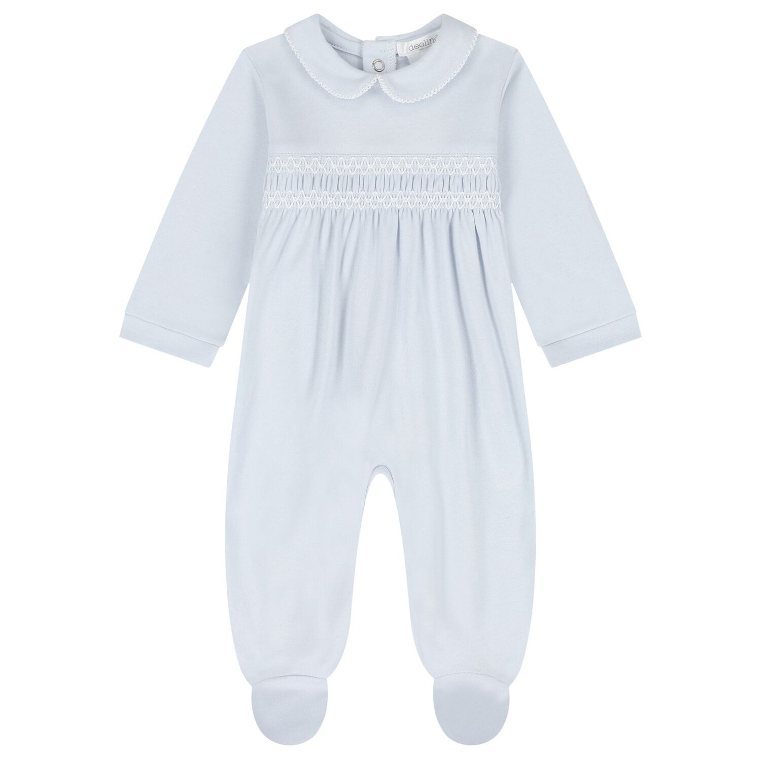 Baby Boys Blue Smocked Babygrow Gift Set, 1, hi-res