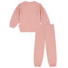 Girls Pink Logo Tracksuit, 3, hi-res