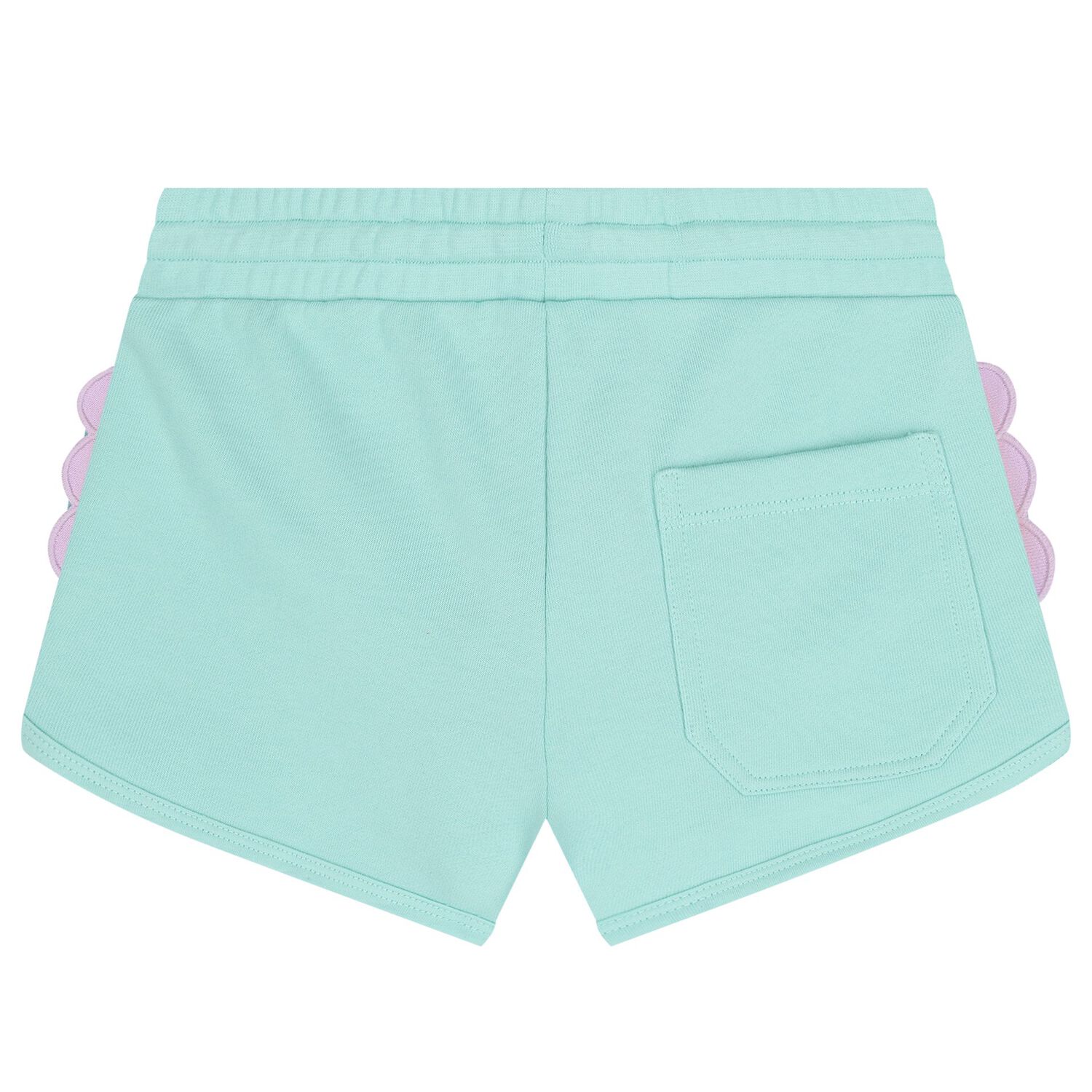 Girls Green Fish Shorts, 1, hi-res