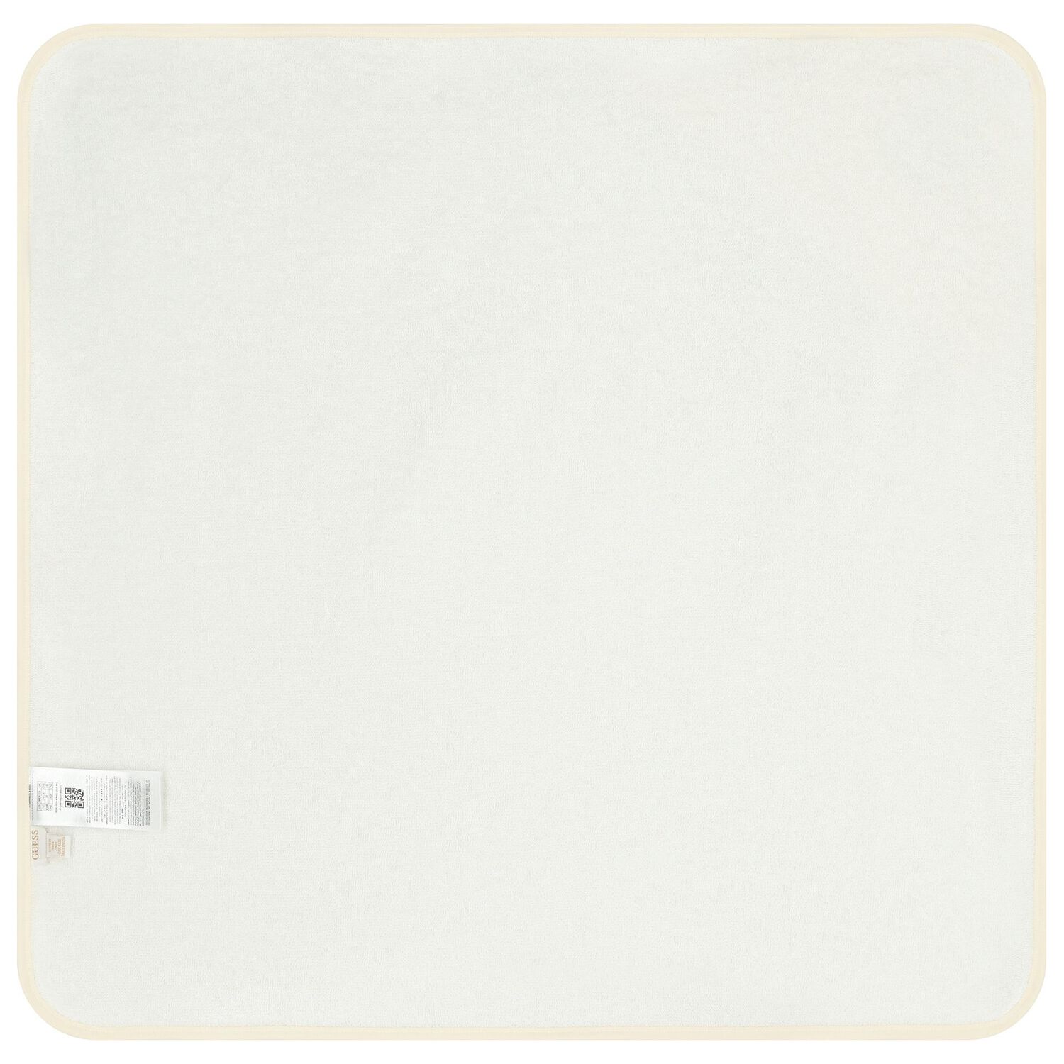 White Teddy Bear Logo Hooded Baby Towel, 1, hi-res