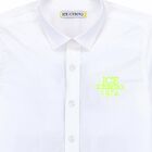 Boys White Logo Shirt, 1, hi-res