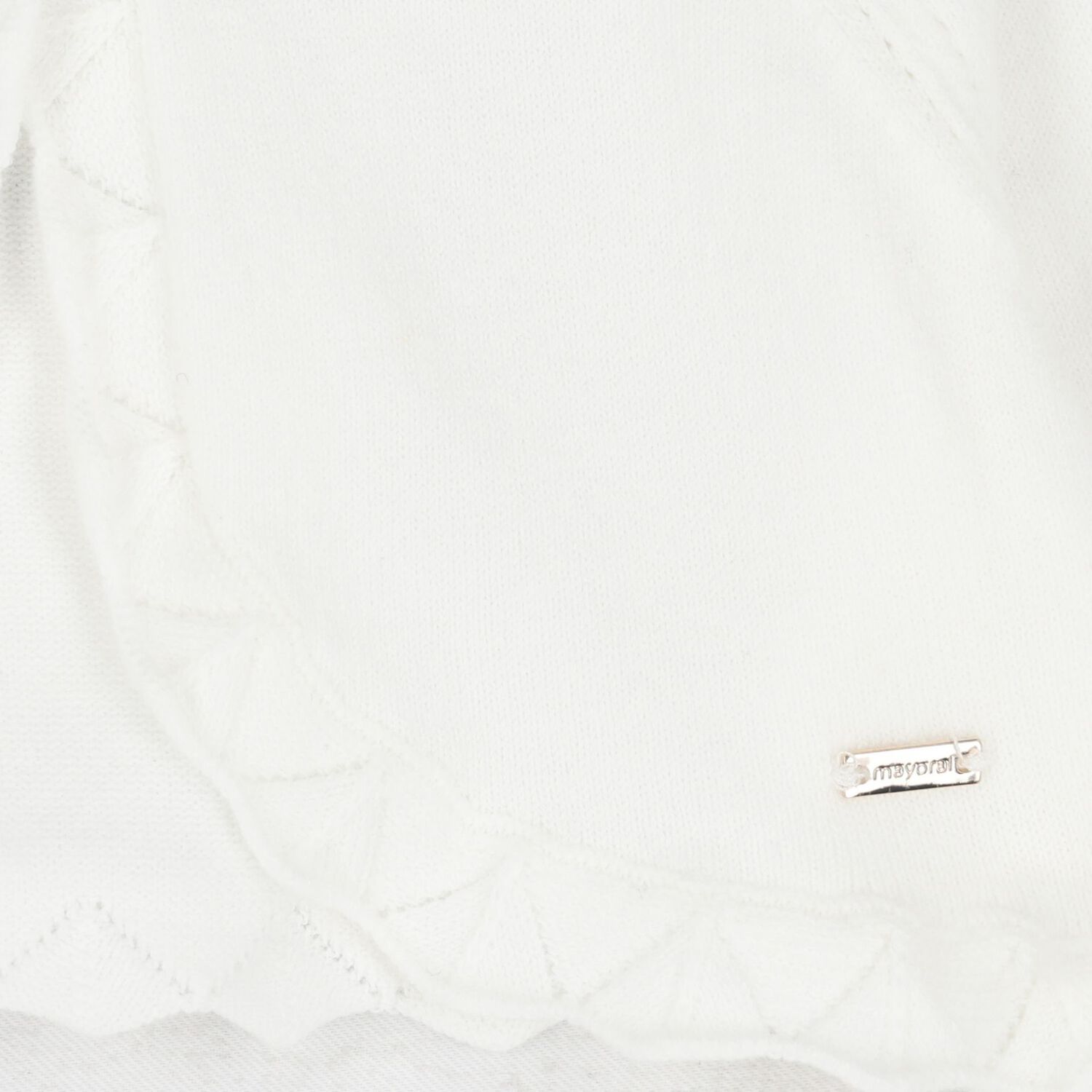 Younger Girls Ivory Knitted Cardigan, 2, hi-res