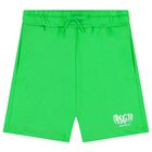 Boys Green Logo Shorts, 2, hi-res