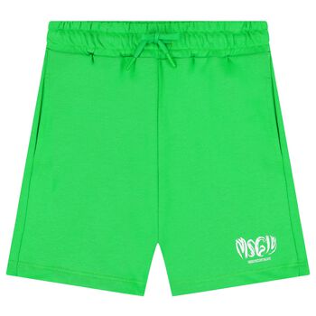 Boys Green Logo Shorts