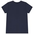 Boys Navy Blue Logo T-Shirt, 2, hi-res