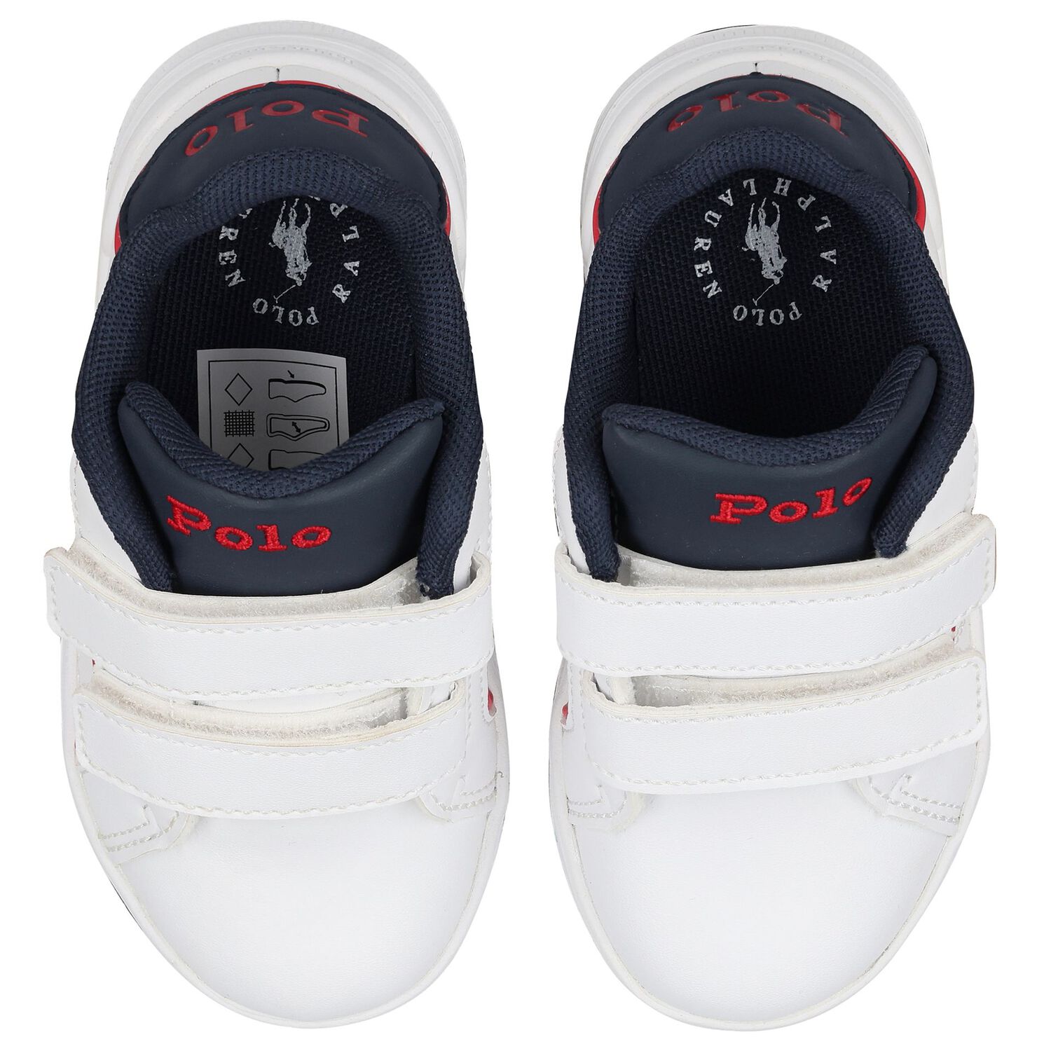 Younger Boys White Logo Trainers, 1, hi-res image number null