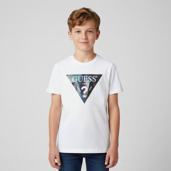 Boys White Logo T-Shirt