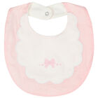 Baby Girls Pink & Ivory Bib ( 2-Pack ), 1, hi-res