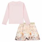Girls Pink & Champagne Skirt Set, 1, hi-res