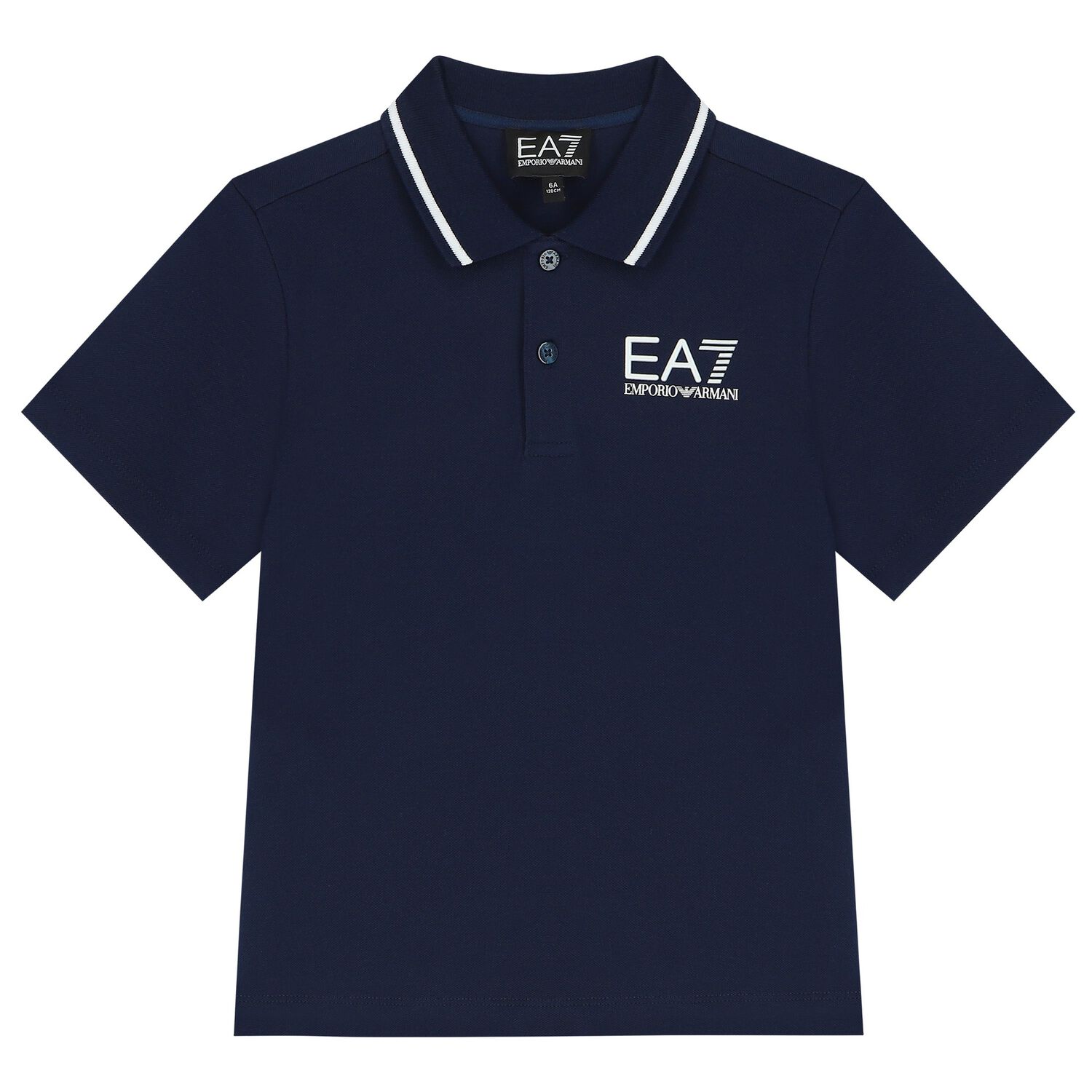 Boys Navy Blue Logo Polo Shirt, 4, hi-res