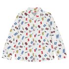 Boys White Logo Shirt, 1, hi-res