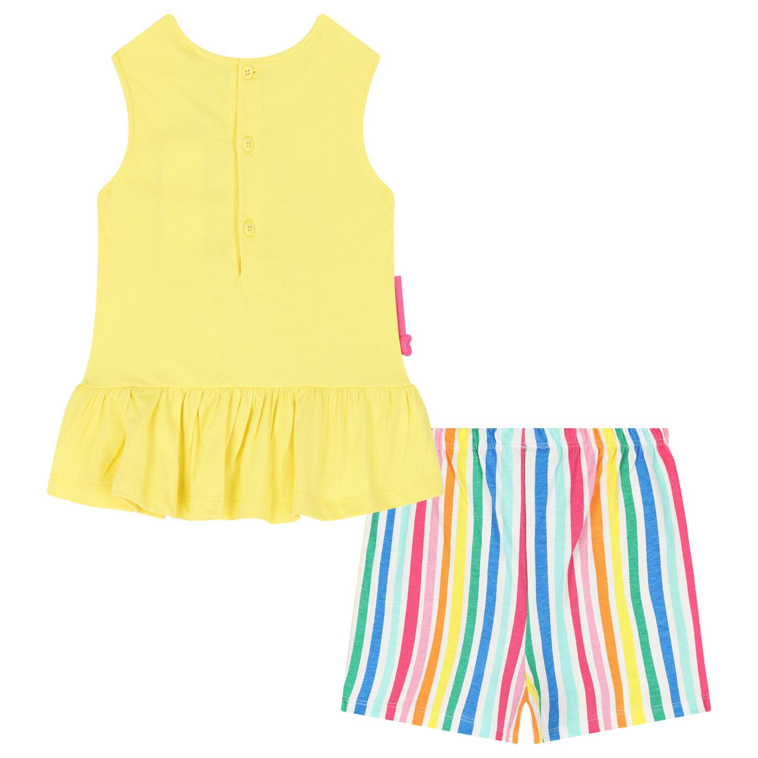 Girls Yellow Sequin Top & Shorts Set, 1, hi-res image number null