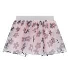 Younger Girls White & Pink Flower Skirt Set, 1, hi-res
