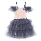 Girls Grey Stargazer Tutu Dress, 1, hi-res