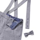 Younger Boys White & Blue Dungaree Set, 1, hi-res