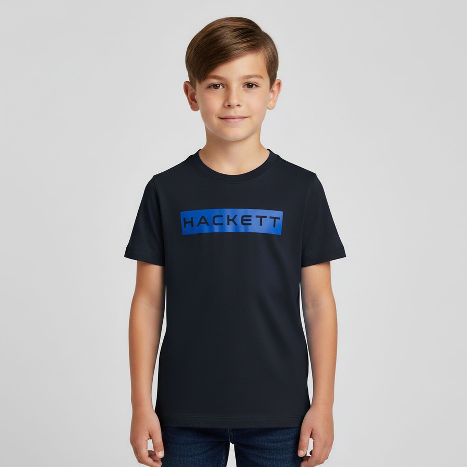 Boys Navy Blue Logo T-Shirt, 1, hi-res