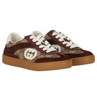Beige GG logo Canvas Trainers, 1, hi-res