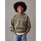 Boys Green Logo Hooded Top, 1, hi-res