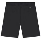 Black Smiley Logo Shorts Set, 1, hi-res